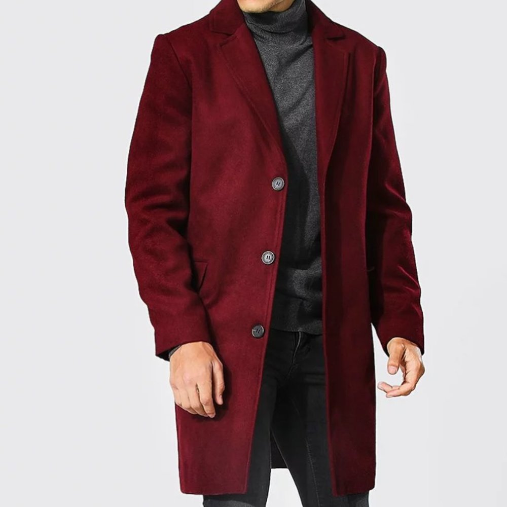 Boohoo |  Single Breasted Wool Mix Overcoat